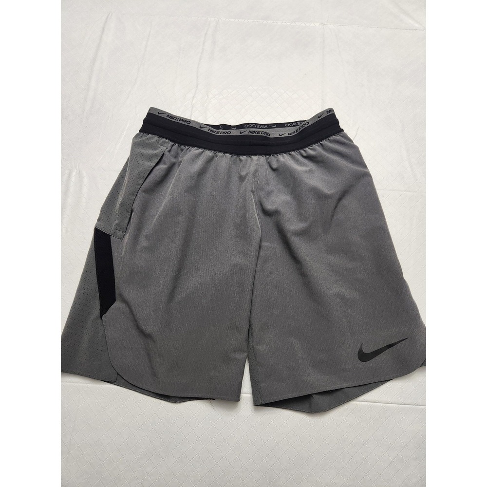 Nike Pro Dri-Fit Shorts Mens Small Gray Athletic Training Basketball DD1700-068